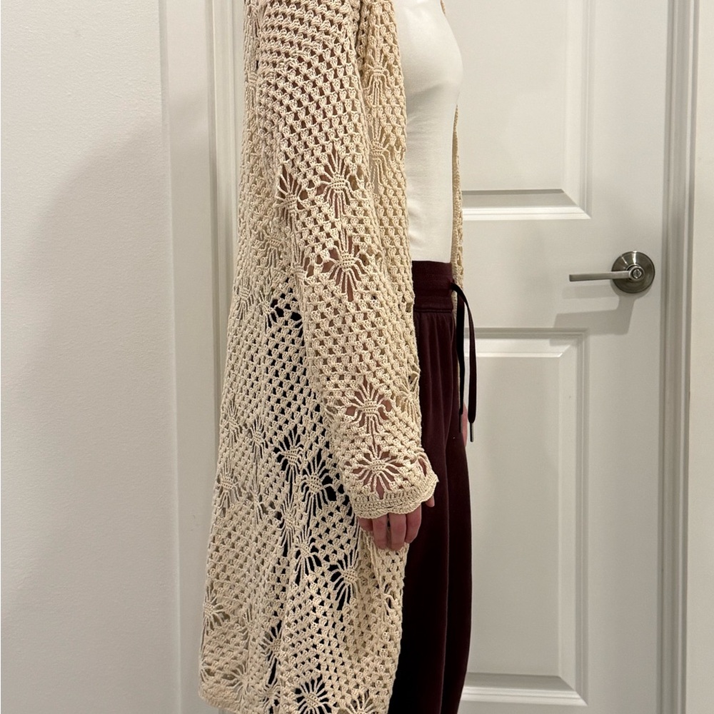 Sundance Ivory Crochet Cardigan - Picture 2 of 7
